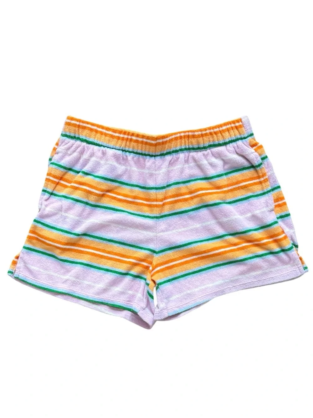 Old Navy Girls Kids Striped Colorful Terry Cloth Pull-On Shorts. XL. 14-16.